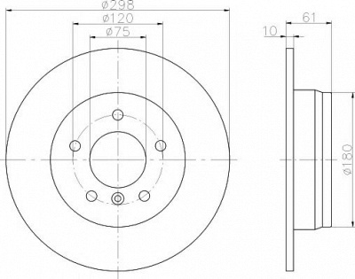 HELLA PAGID 8dd355104801 -  Тормозной диск